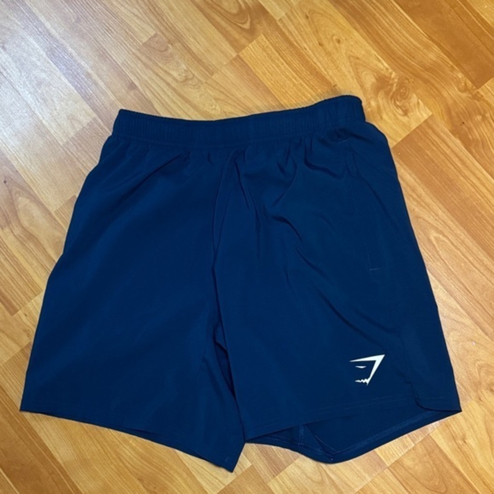 Gymshark men Workout Cycling Shorts‎ Size S Small Blue athletic fit